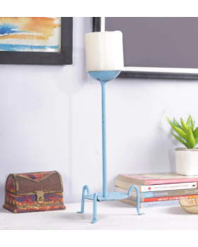 Blue Metal Candle Holder Blue Metal Candle Holder